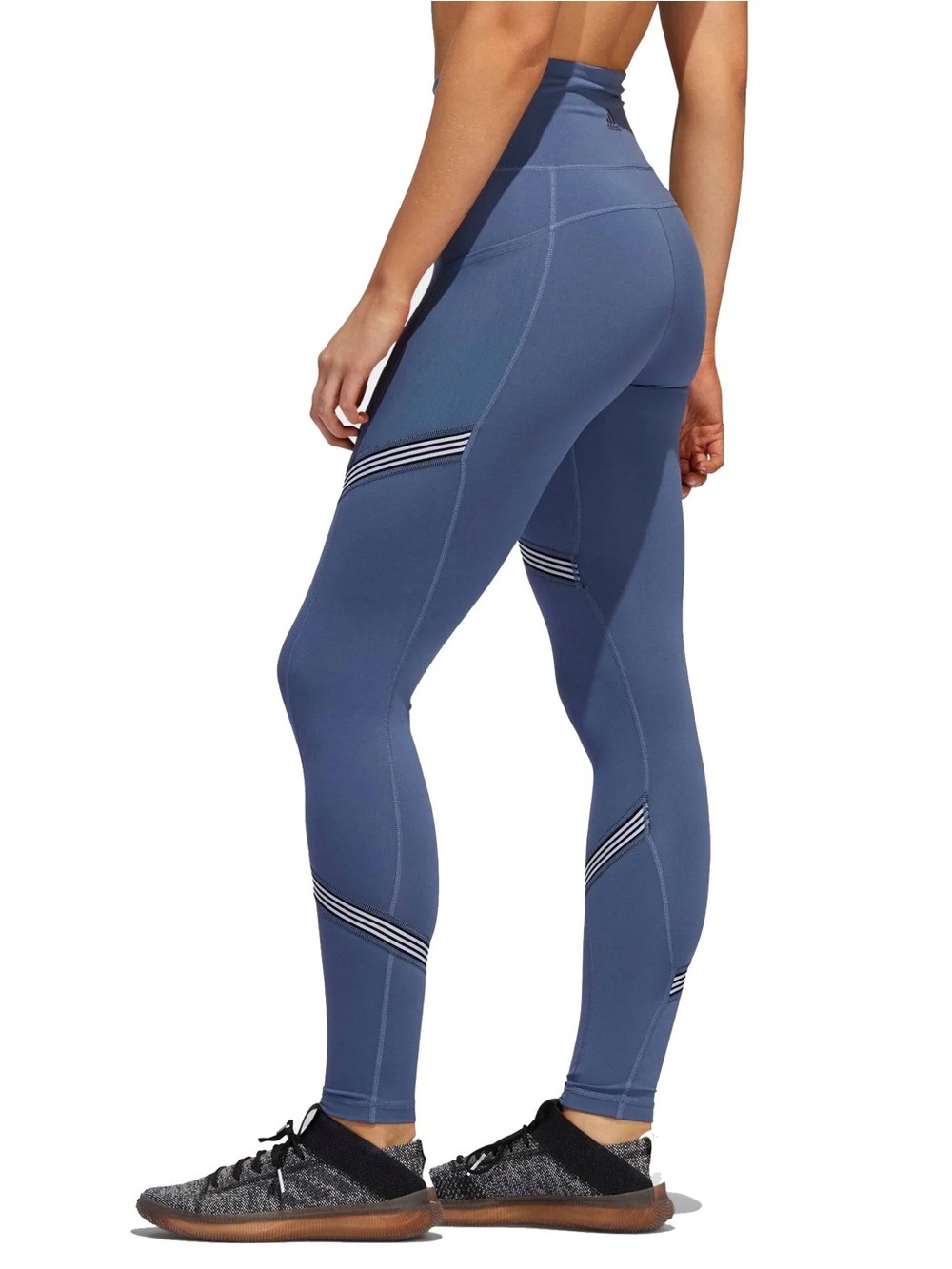 Adidas Women's Believe This 3-Stripes Athletic Leggings Yoga Active Blue Medium